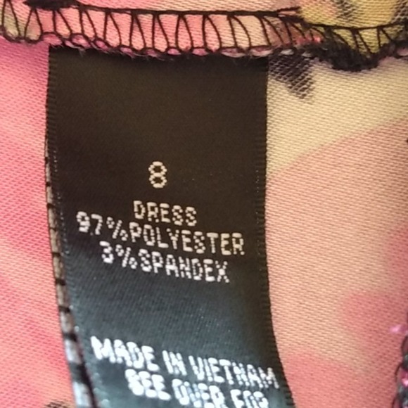 *AB‎ Studio Floral Dress – Pink – Lined – Back Zip -Women's Size 8 - Picture 8 of 9